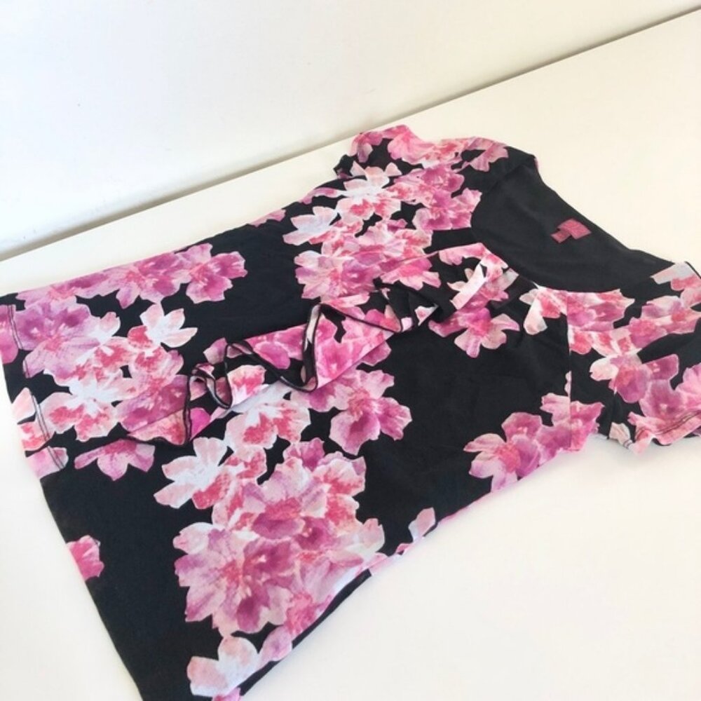212 Collection Pink Floral Casual Dress Top - Picture 3 of 14